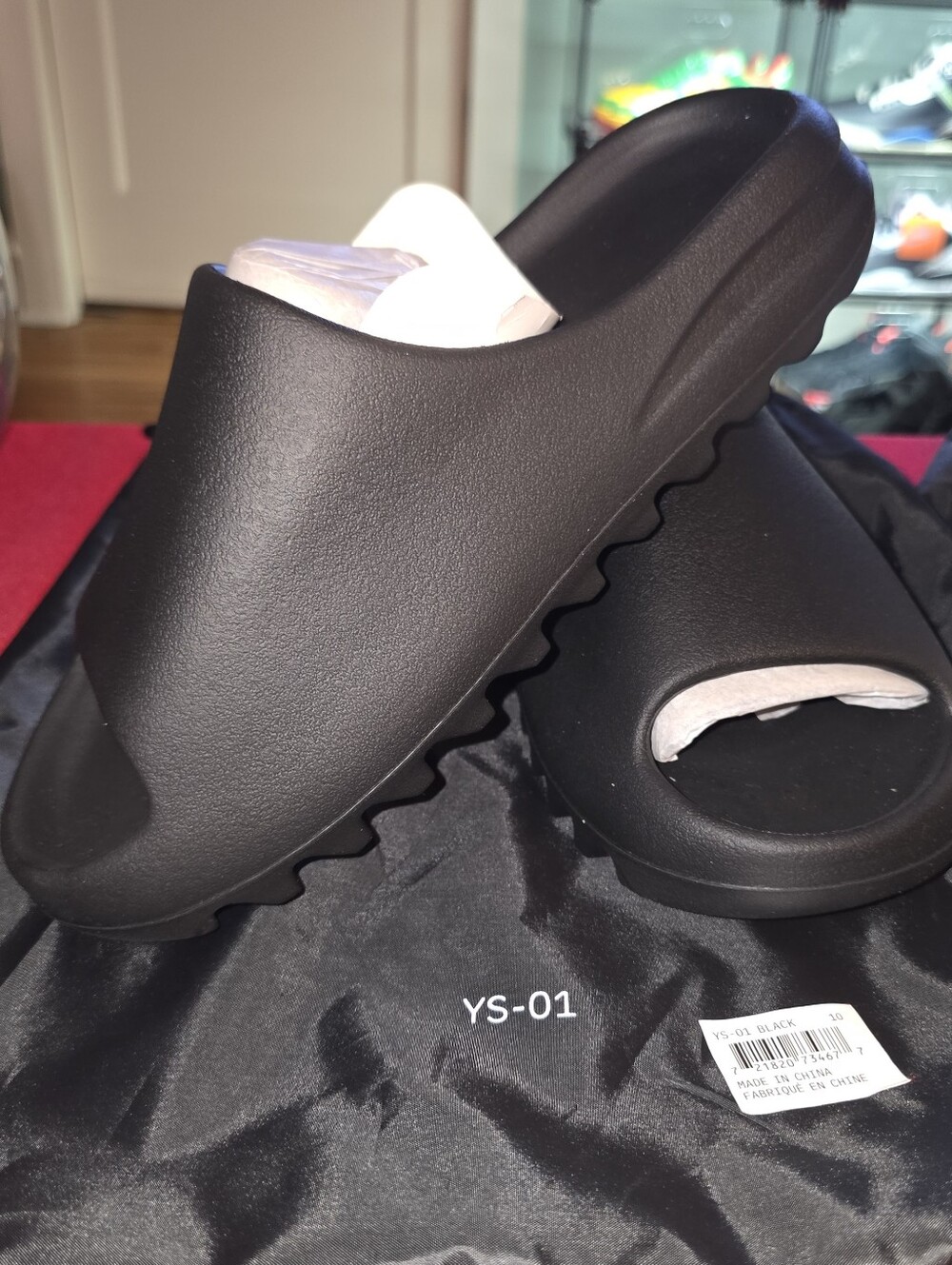 Men's Black Slide Sandals - YS-01 - Picture 11 of 11